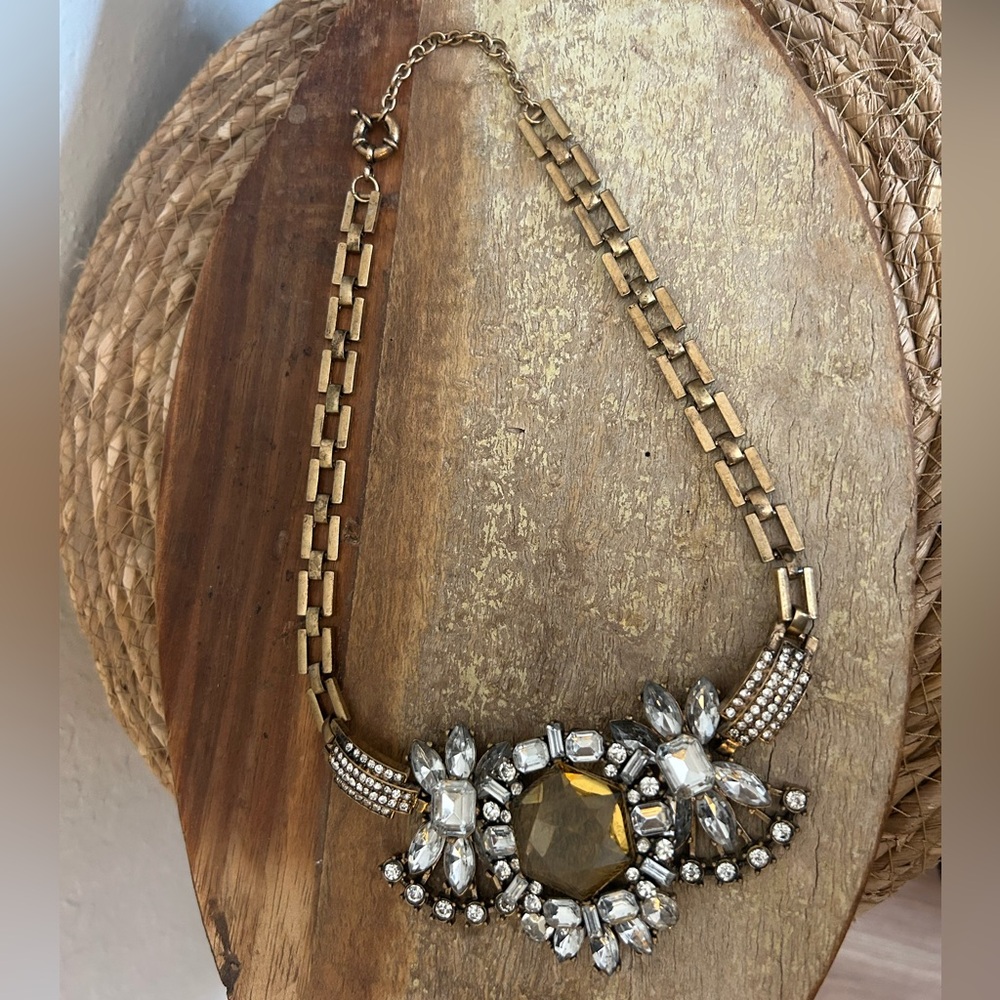 Elegant Gold and Silver Statement Necklace